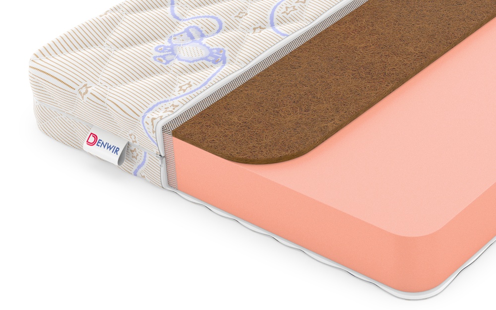 Детский матрас Denwir Baby Springless Top Foam Hard 11 (БЕБИ СПРИНГЛС ТОП ФОМ ХАРД 11) в магазине «На диване» в Саранске  — Выгодная цена