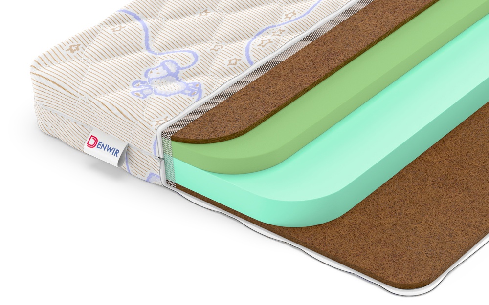 Детский матрас Denwir Baby Springless Eco Foam Hard Plus 10 (БЕБИ СПРИНГЛС ЭКО ФОМ ХАРД ПЛЮС 10) в магазине «На диване» в Саранске  — Выгодная цена