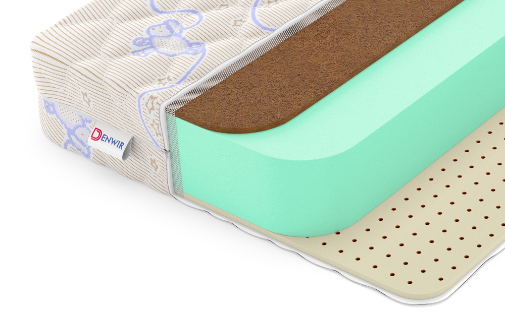 Детский матрас Denwir Baby Springless Eco Hard Soft 16 (БЕБИ СПРИНГЛС ЭКО ХАРД СОФТ 16) в магазине «На диване» в Саранске  — Выгодная цена