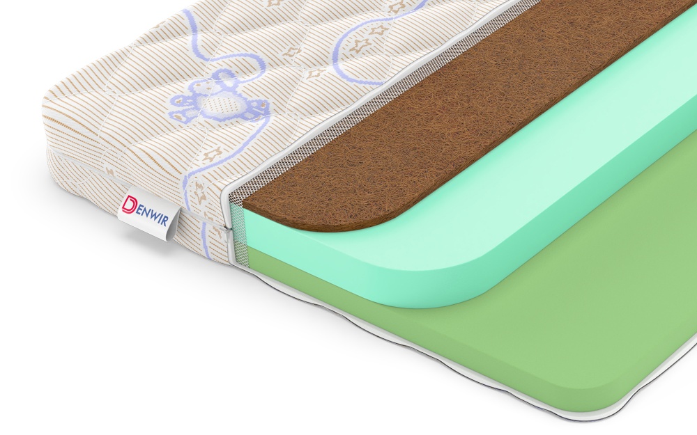 Детский матрас Denwir Baby Springless Eco Foam Hard 9 (БЕБИ СПРИНГЛС ЭКО ФОМ ХАРД 9) в магазине «На диване» в Саранске  — Выгодная цена